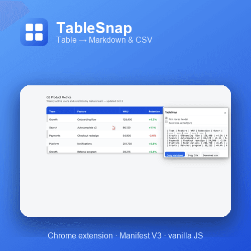 TableSnap logo
